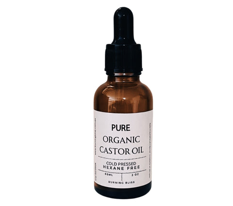 Organic 100% Unrefined Cold Pressed Castor Oil | Hexane Free | Glass Bottle | 60ml