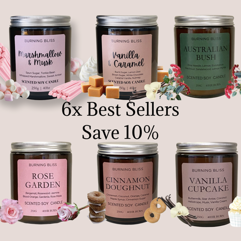 Soy Candle Bundle | 6 x Best Sellers
