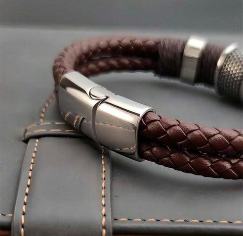 Men's Brown Leather Multi-Layer Vintage Bracelet