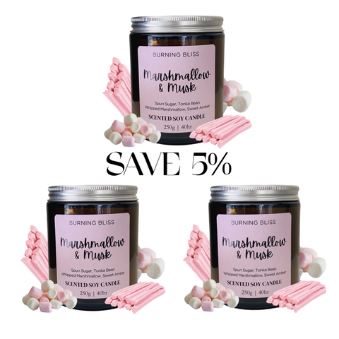 Marshmallow & Musk Soy Candle Bundle