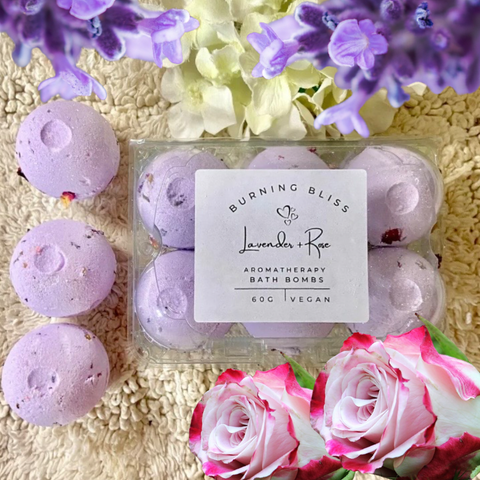 BATH BOMBS - LAVENDER & ROSE