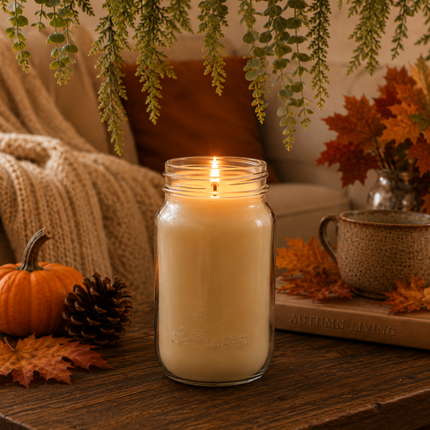 Autumn Spiced Apple Limited Edition Mason Jar Soy Candle