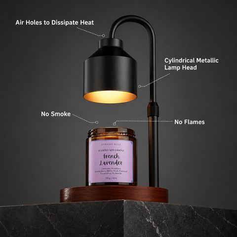 Candle Warmer Lamp Black/Gold | NEW
