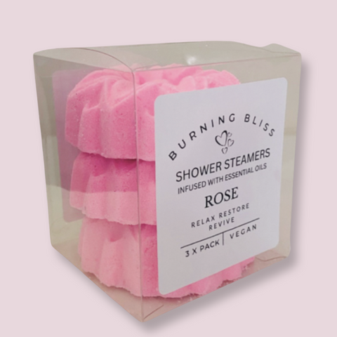 SHOWER STEAMERS PACK OF 3 - ROSE