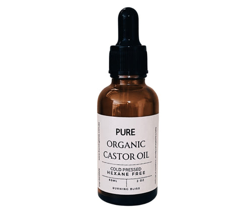 ORGANIC 100% UNREFINED COLD PRESSED CASTOR OIL-HEXANE FREE-GLASS BOTTLE-60ml