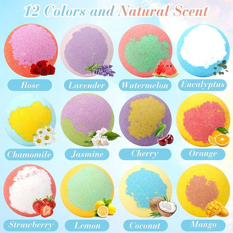 Girls Bath Bombs with Hidden Surprise | Gift Pack of 12