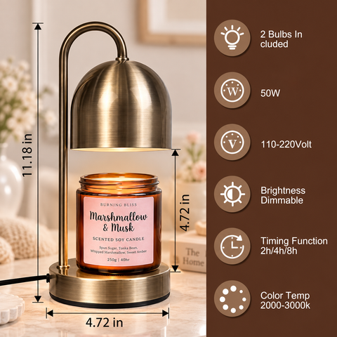 Silver Candle Warmer Lamp