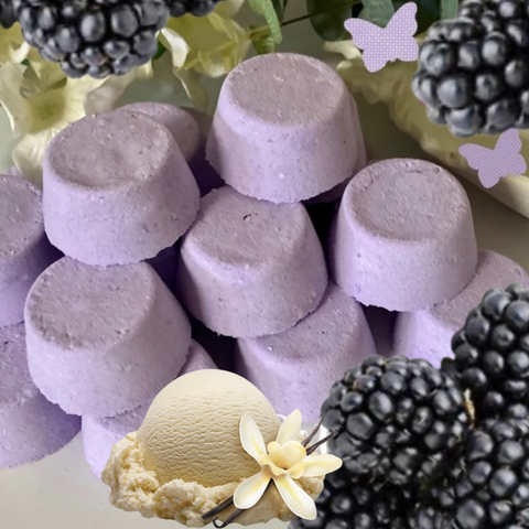 48 x MINI BATH BOMBS - BLACK RASPBERRY & VANILLA