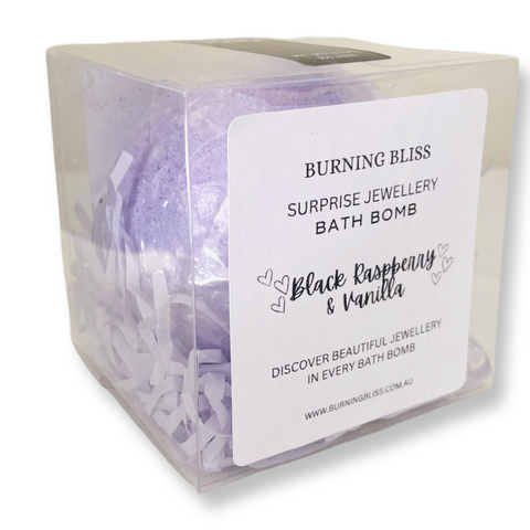 Black Raspberry + Vanilla Jewellery Bath bomb