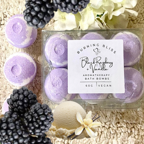 BATH BOMBS - BLACK RASPBERRY & VANILLA