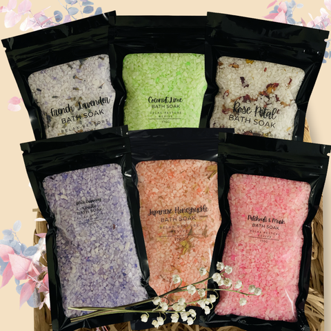 Bath Salts Gift Set | 6 Fragrances