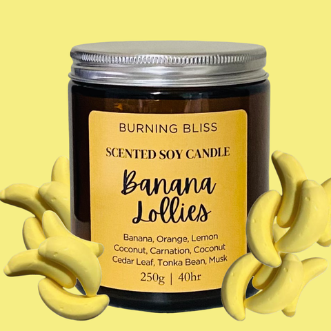 Banana Lollies Soy Candle
