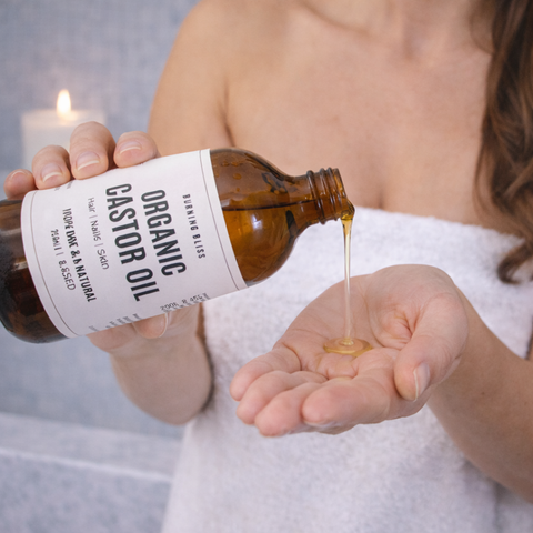 Organic 100% Unrefined Cold Pressed Castor Oil | Hexane Free | Glass Bottle