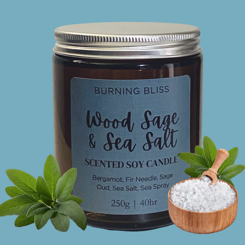 Wood Sage & Sea Salt Soy Candle