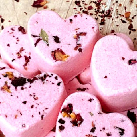 Rose Petal Mini Heart Bath Bombs