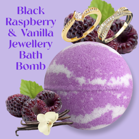 BLACK RASPBERRY & VANILLA JEWELLERY BATH BOMB