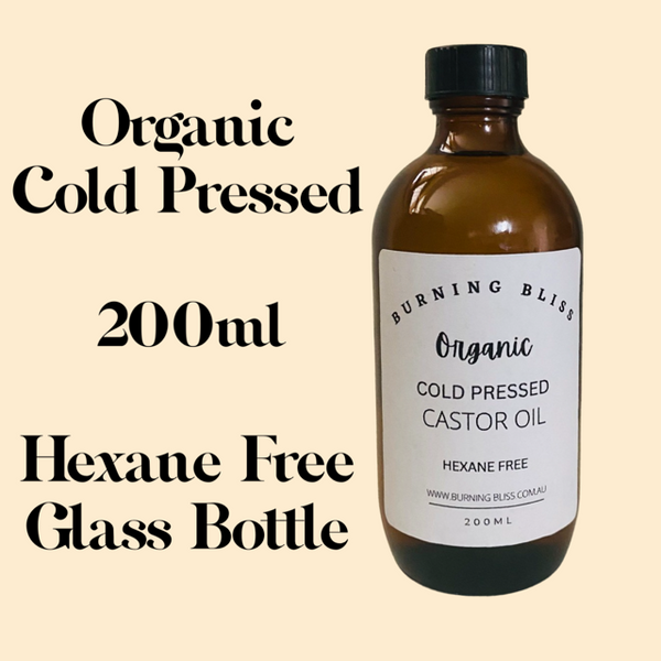 Organic 100 Unrefined Cold Pressed Castor Oil Hexane Free Glass Bottl