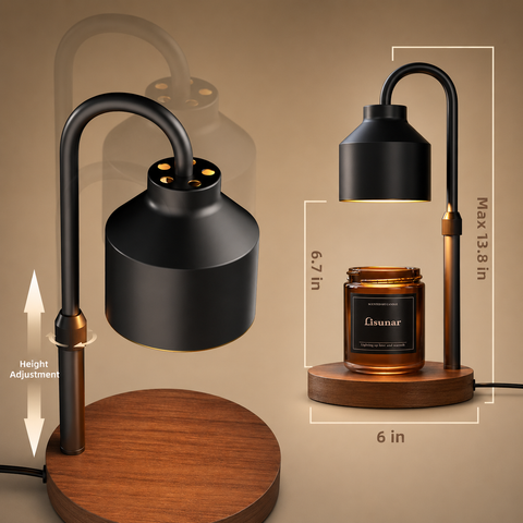 Candle Warmer Lamp Black/Gold | NEW