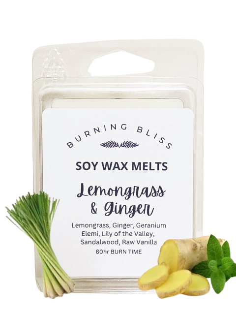 LEMONGRASS & GINGER SCENTED SOY MELTS