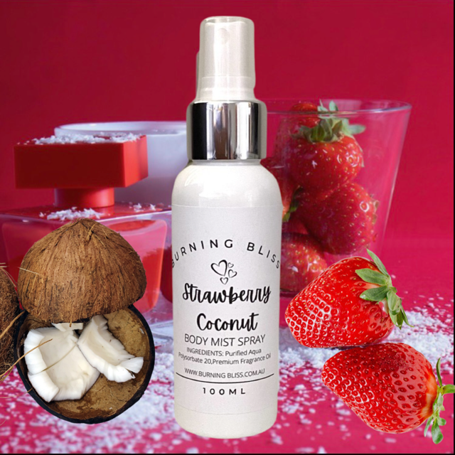 Coconut Strawberry Scented Perfume Bath Body Massage Oil 