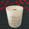 LOVE QUOTE SCENTED SOY CANDLE-WHITE