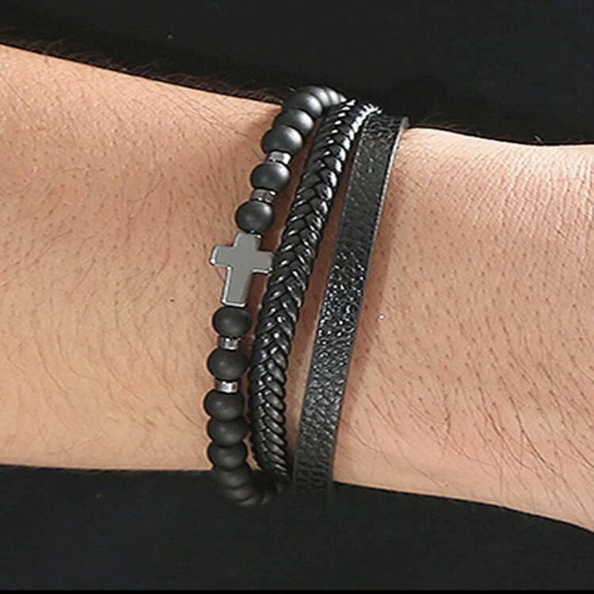 Mens hot sale plaited bracelet