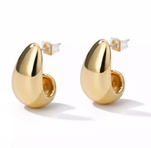 18K Waterdrop Gold Earrings