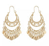 Glamorous Gold Tassel Filigree Hollow Earrings