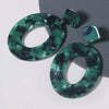 Turquoise Acrylic Statement Earrings