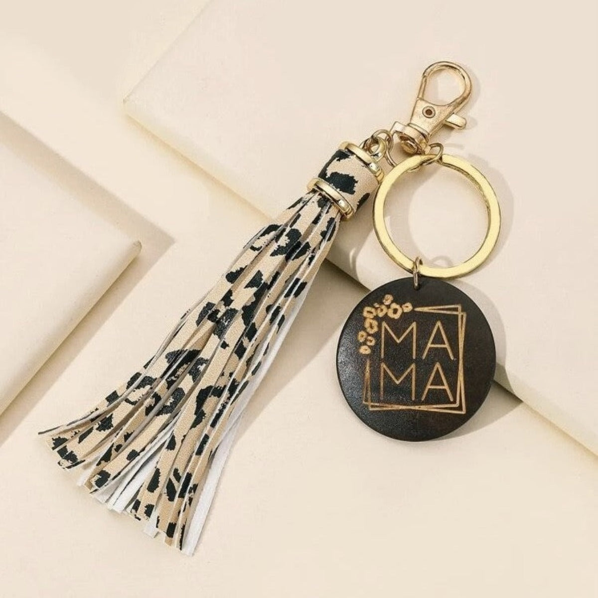 Gold on sale tassel keychain