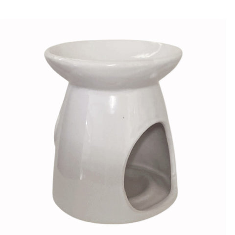 XL WHITE CERAMIC DEEP DISH OIL BURNER